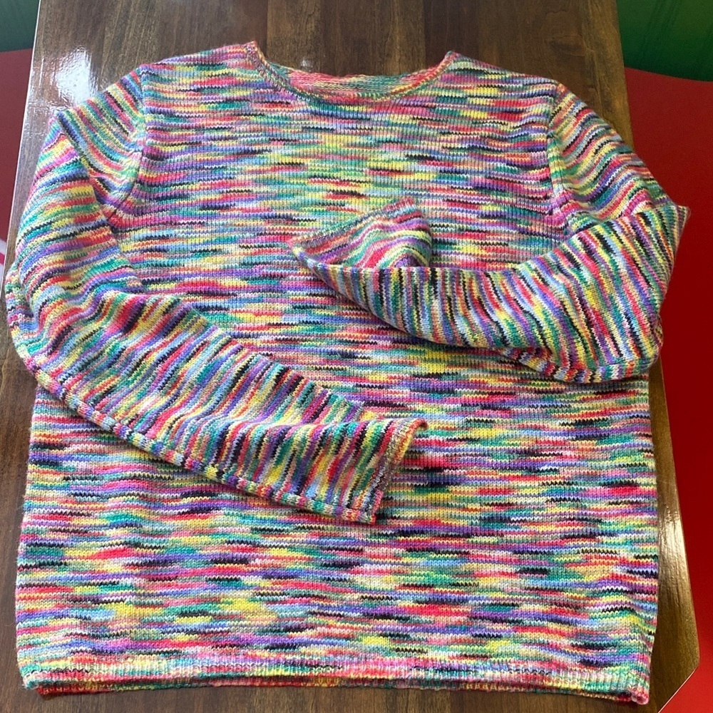 Multicolor Striped Crewneck Sweater - Women's